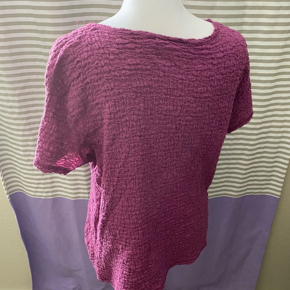 Croft & Borrow T-Shirt Blouse Short Sleeve Maroon Size Petite Extra Large - Picture 8 of 8
